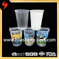 Custom Take Away 12oz Clear Printing Disposable Plastic Cup